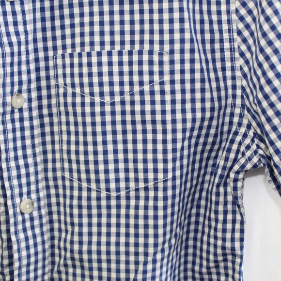 Superdry Mens Shirt Medium short sleeved cotton blue check excellent stunning - Picture 12 of 13